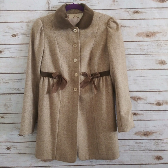 Rebecca Taylor Jackets & Blazers - Rebecca Taylor Brown Herringbone Coat Size 6